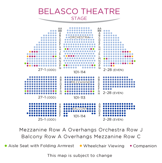Dear Evan Hansen Belasco Theatre Tickets Seating Chart Broadway Dear Evan Hansen Belasco Theatre Tickets Information